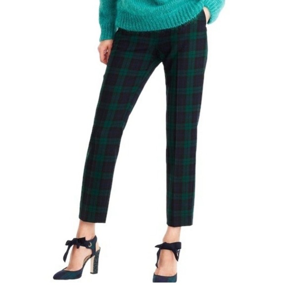 J. Crew Martie Black Watch Pants Wool Blend 6 Tall Excellent condition - Picture 4 of 12
